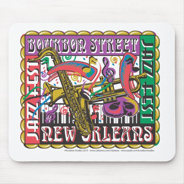 Tapis De Souris New Orleans Mardi Gras (Devant)
