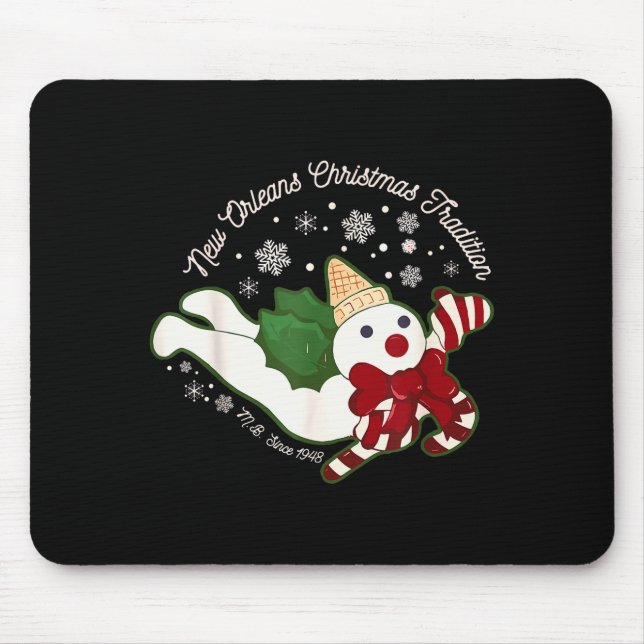 Tapis De Souris New Orleans Mr Bingle Christmas Tradition Snowmen  (Devant)