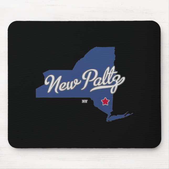 Tapis De Souris New Paltz New York Ny Map  (Devant)