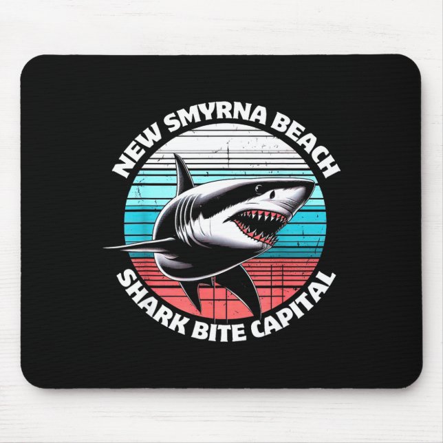 Tapis De Souris New Smyrna Beach_ Shark Bite Catal Graphic  (Devant)