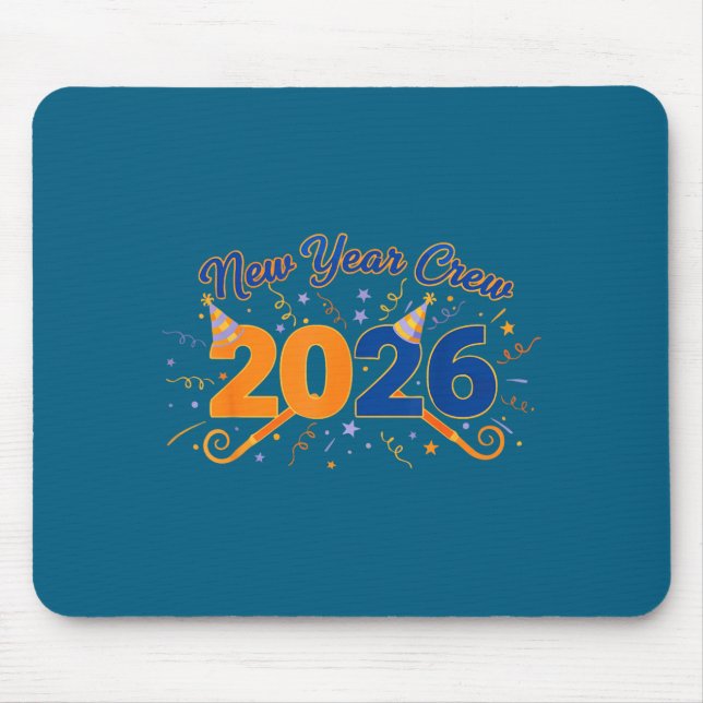 Tapis De Souris New Year Crew 2026 Fireworks Celebration  (Devant)