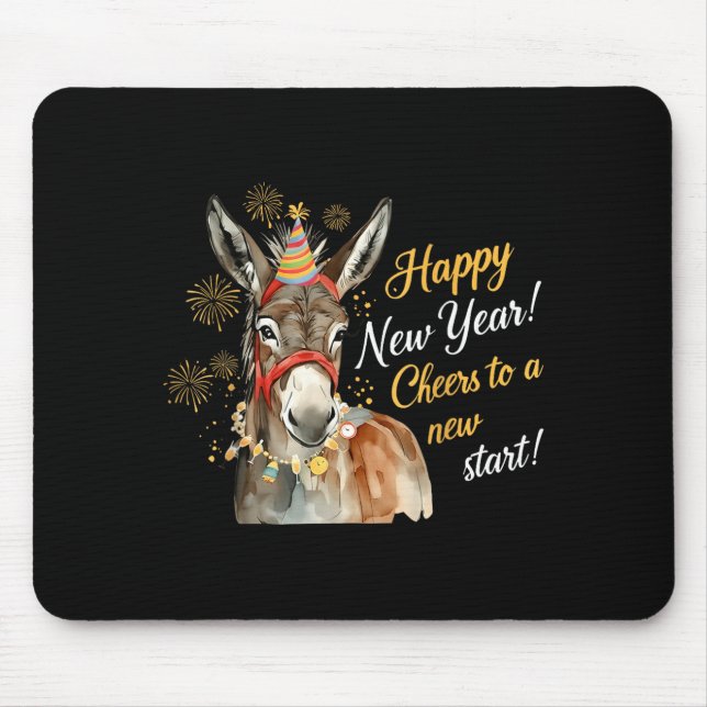 Tapis De Souris New Year Farm Animal Farmgirl Happy New Year  (Devant)