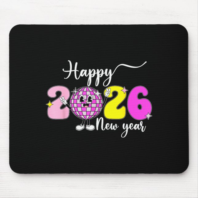 Tapis De Souris New Year's Eve Hello 2026 Happy New Year 2026 Disc (Devant)
