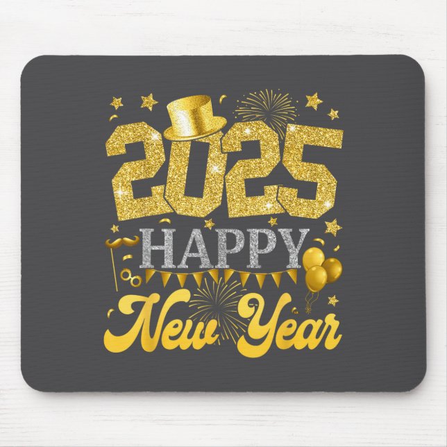 Tapis De Souris New Years Eve Party Supplies 2025 Happy New Year F (Devant)