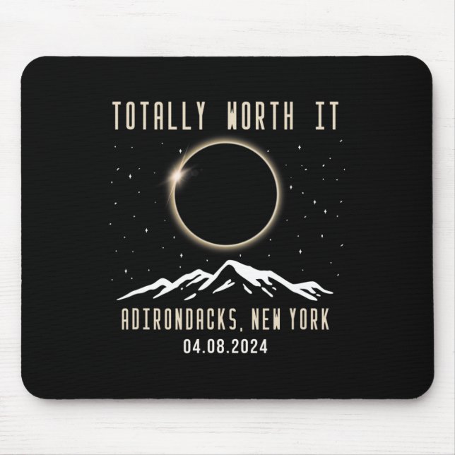 Tapis De Souris New York 2024 Total Éclipse solaire 1 (Devant)