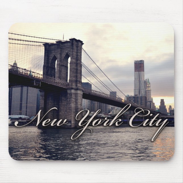 Tapis De Souris New York Brooklyn Bridge Sunset Mousepad (Devant)