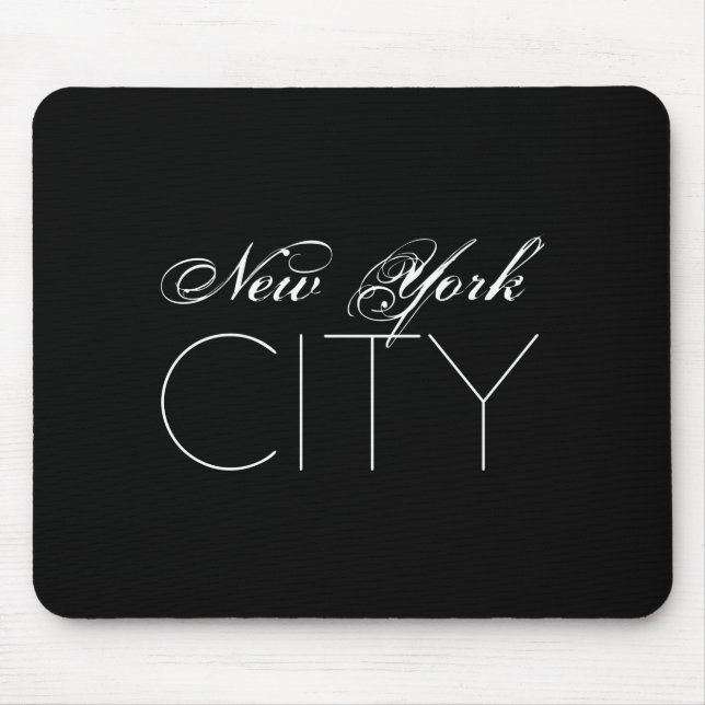 Tapis De Souris New York City White Text Izable _1  (Devant)