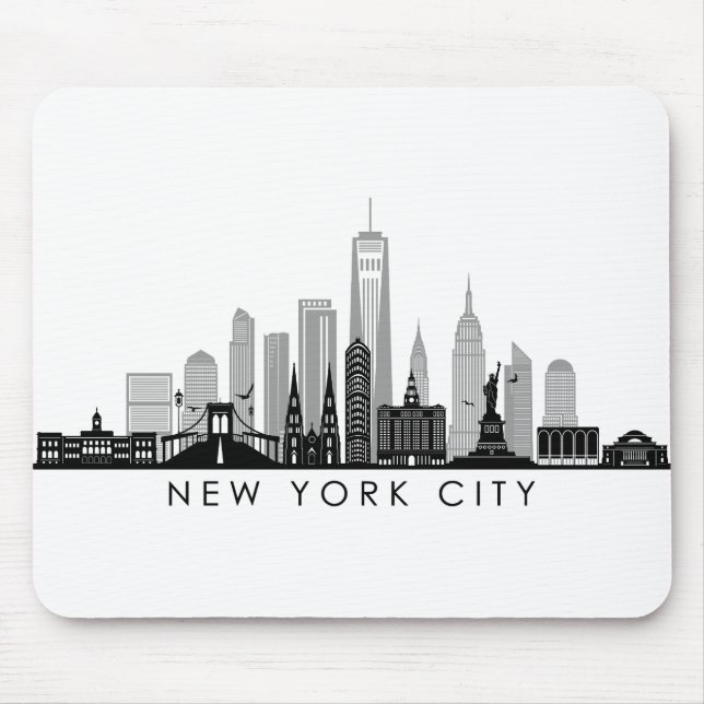 Tapis De Souris NEW YORK Manhattan USA City Skyline (Devant)