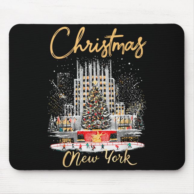 Tapis De Souris New York Ny Christmas Girl Trip Matching  (Devant)