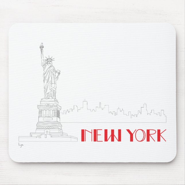 Tapis De Souris New-York, Statue-of-Liberty Cool (Devant)