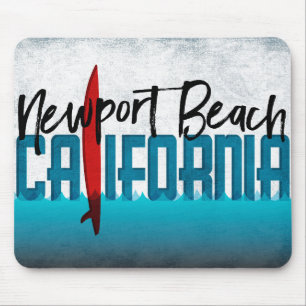 Tapis De Souris Newport Beach Mouse Pad California Surboard