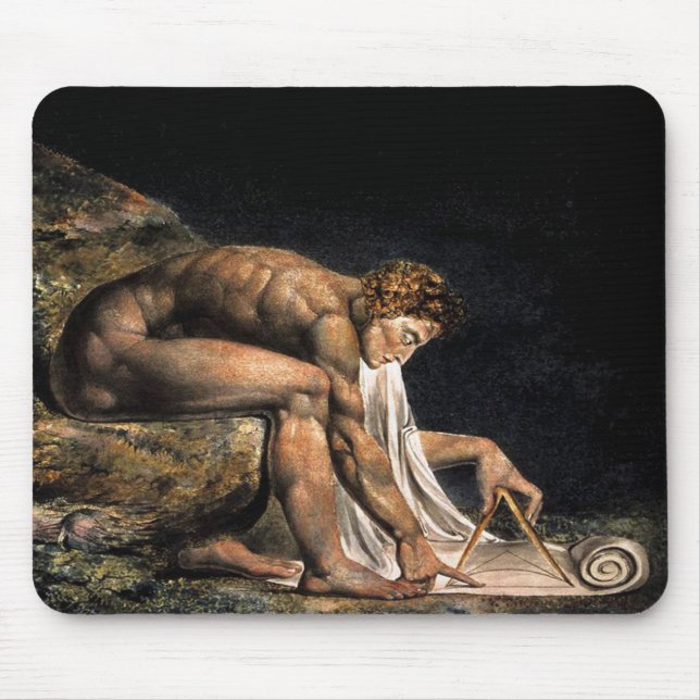 Tapis De Souris Newton William Blake Masonic Peinture (Devant)