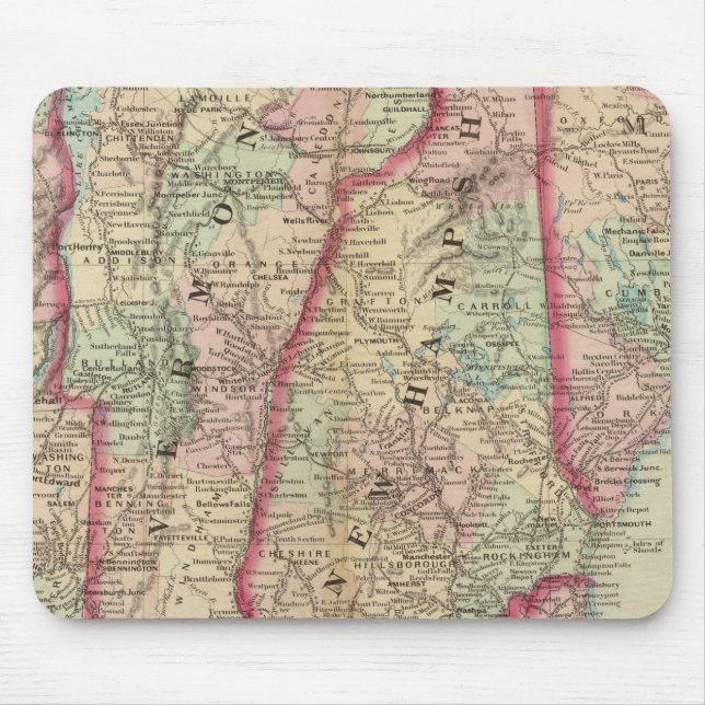 Tapis De Souris NH, Vt, Mass, RI, Conn (Devant)