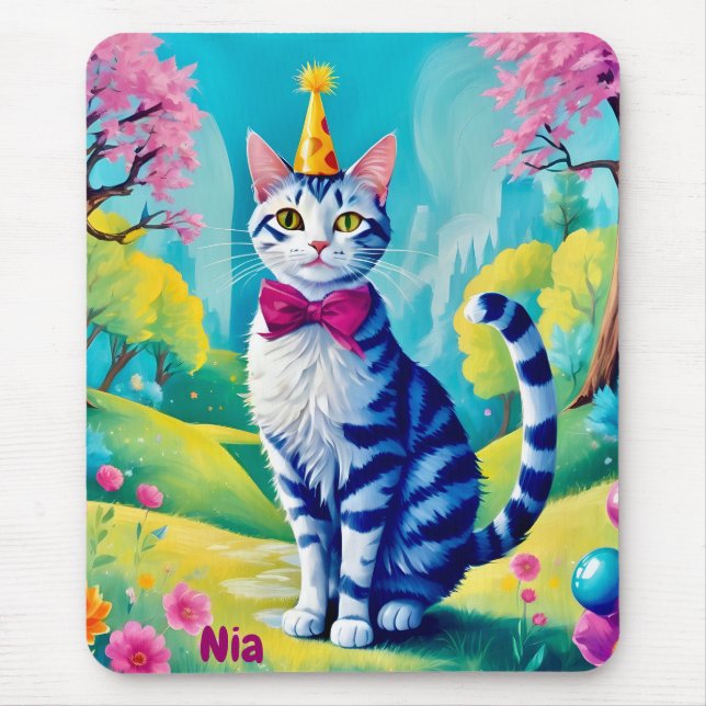 Tapis De Souris NIA ~ Anniversaire Chat ~ Mignonne! ~ Mousepad (Devant)