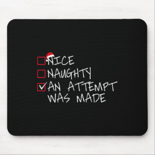 Tapis De Souris Nice Naughty An Tentative a été fait Liste de Noël