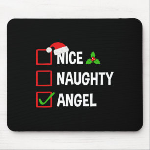Tapis De Souris Nice Naughty Angel Funny Noël Noël Noël Noël Noël