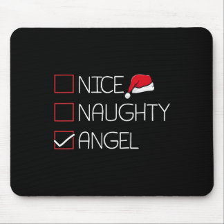 Tapis De Souris Nice Naughty Angel Noël Pyjama Drôle Humour X-