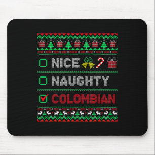 Tapis De Souris Nice Naughty Colombian Christmas Checklist Colombi