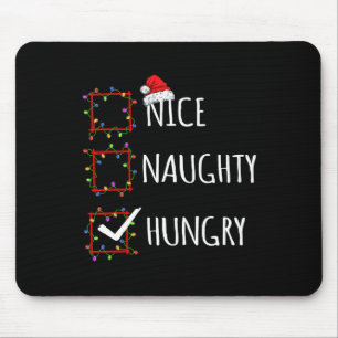 Tapis De Souris Nice Naughty Hungry Christmas List Santa Claus Fun