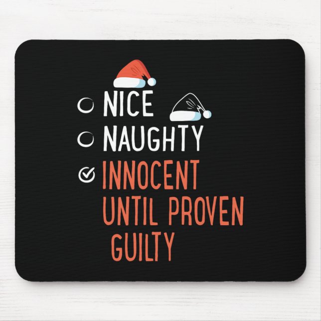 Tapis De Souris Nice Naughty Innocent Jusqu'À Prouté Culpable Père (Devant)
