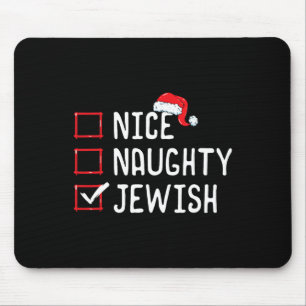 Tapis De Souris Nice Naughty Jewish Christmas Liste