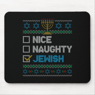 Tapis De Souris Nice Naughty Juif Laid Noël Sweater Funny H