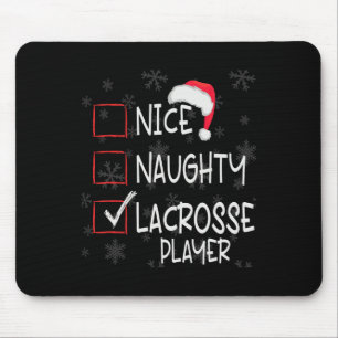Tapis De Souris Nice Naughty Lacrosse Liste des joueurs Noël Père