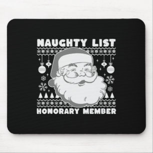 Tapis De Souris Nice Naughty Membre honoraire Noël Liste des Noël