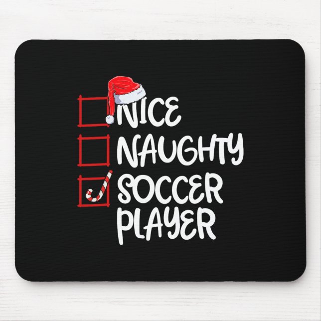 Tapis De Souris Nice Naughty Soccer Joueur Fun Soccer Noël Li (Devant)