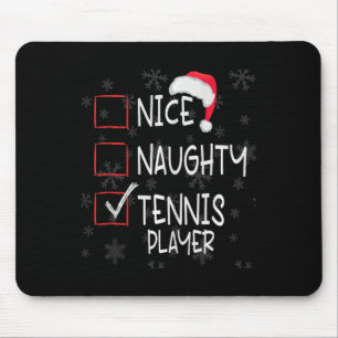 Tapis De Souris Nice Naughty Tennis Lecteur Liste Noël Père Noël C