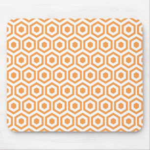 Tapis De Souris Nid d'abeilles orange d'hexagone