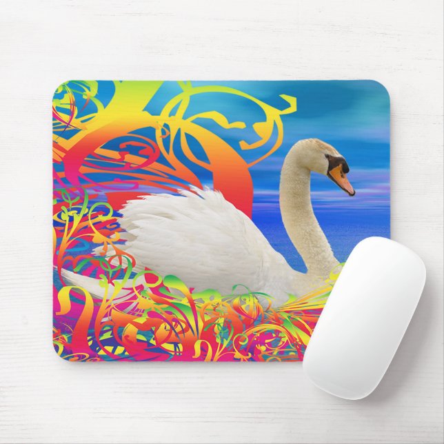Tapis de souris nid de cygne (Avec souris)