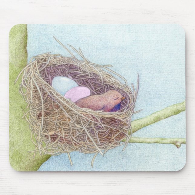 Tapis De Souris Nid des oiseaux Mousepad (Devant)