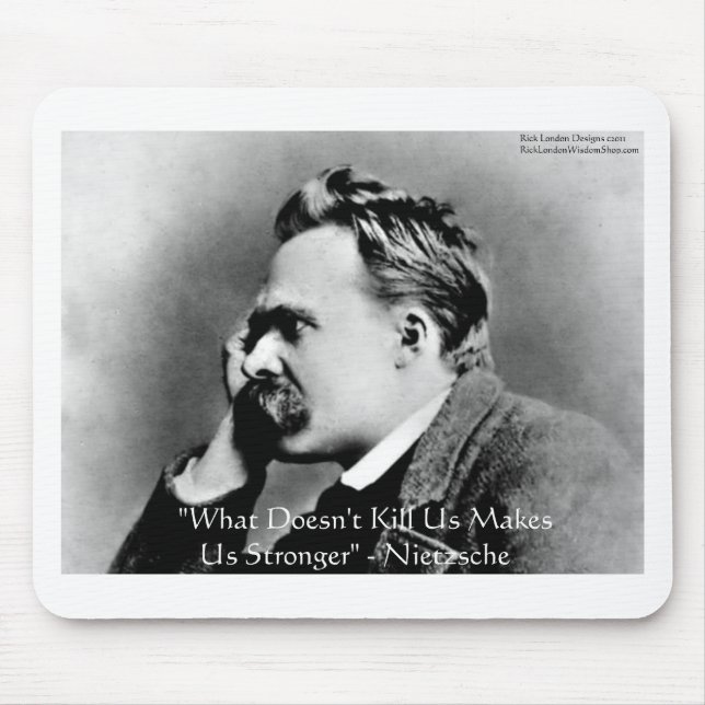 Tapis De Souris Nietzsche "Ne tue pas U" Citation Cadeaux & Tee -  (Devant)
