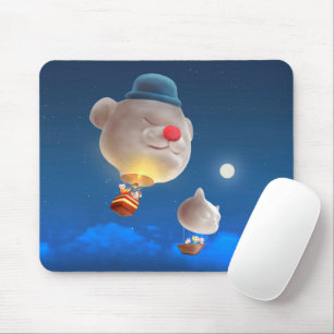 Tapis De Souris Night Sky Balloon Adventure