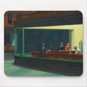 Tapis De Souris Nighthawks peinture par Edward Hopper