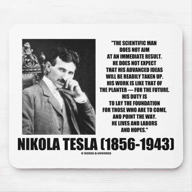 Tapis De Souris Nikola Tesla (Devant)