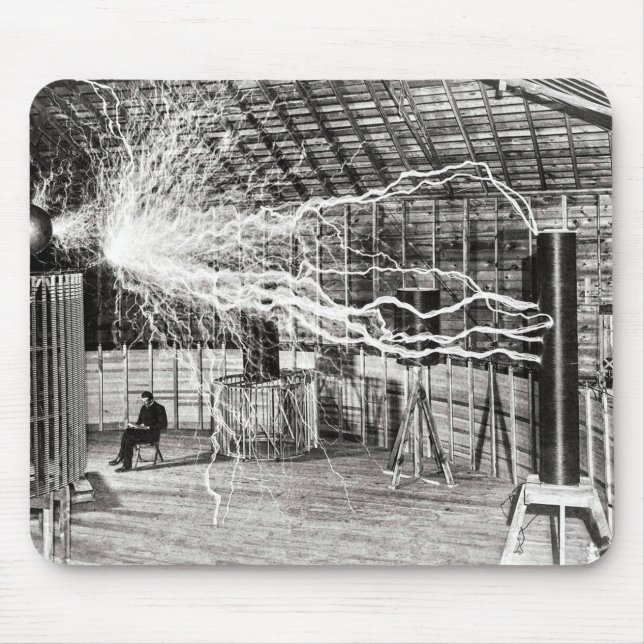 Tapis De Souris Nikola Tesla Electricity (Devant)