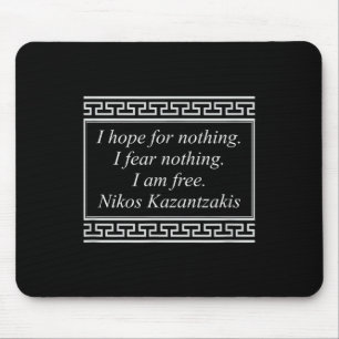 Tapis De Souris Nikos Kazantzakis Écrivain grec Tombstone Citation