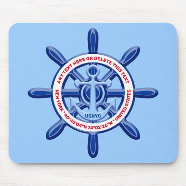 Tapis De Souris N'Importe Quel Port Maritime, Navire, Pays Personn (Devant)