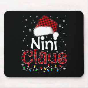 Tapis De Souris Nini Claus Funny Santa Claus Matching Famille Paja