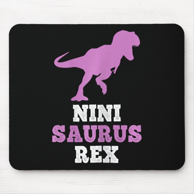 Tapis De Souris Nini-saurus Rex Dino Dinosaure Ninisaurus Drôle  (Devant)