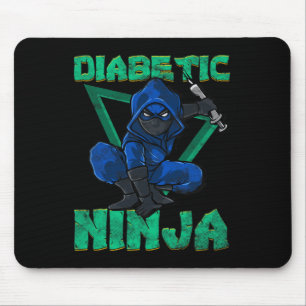 Tapis De Souris Ninja diabétique Type 1 Diabète Sensibilisation Id