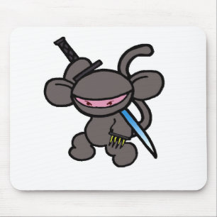 Tapis De Souris Ninja noir Griffe-Aucuns mots