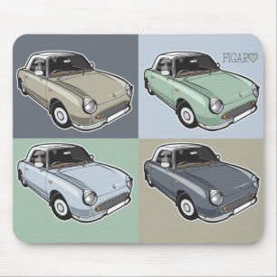 Tapis De Souris Nissan Figaro dans quatre couleurs