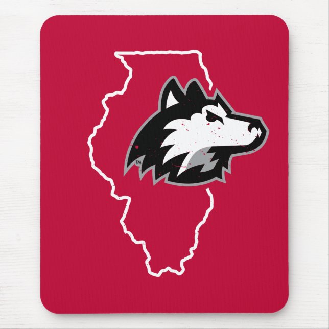 Tapis De Souris NIU Huskies State Love (Devant)