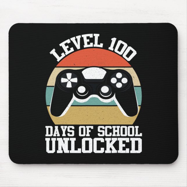 Tapis De Souris Niveau 100 Jours De L'École Complet Jeu Vidéo Game (Devant)