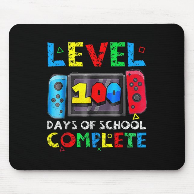 Tapis De Souris Niveau 100 Jours De L'École Complet Jeu Vidéo Game (Devant)