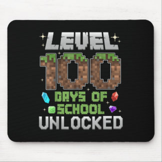 Tapis De Souris Niveau 100 Jours De L'École Gamer Garçon Déverroui