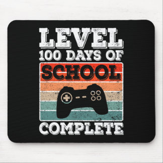 Tapis De Souris Niveau 100 Jours D'École Complet Gamer Garçons Vid